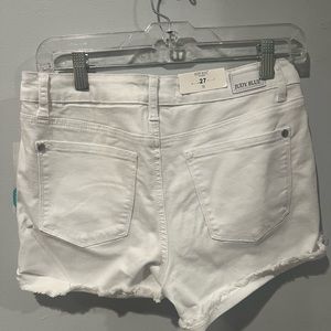 Judy Blue, high waist, white denim shorts, size 27, never worn, new with tags